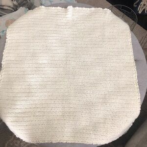 Handmade crochet yellow baby blanket
